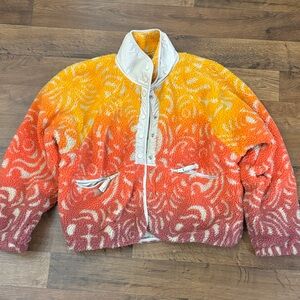 Free People Orange and Yellow Jacket